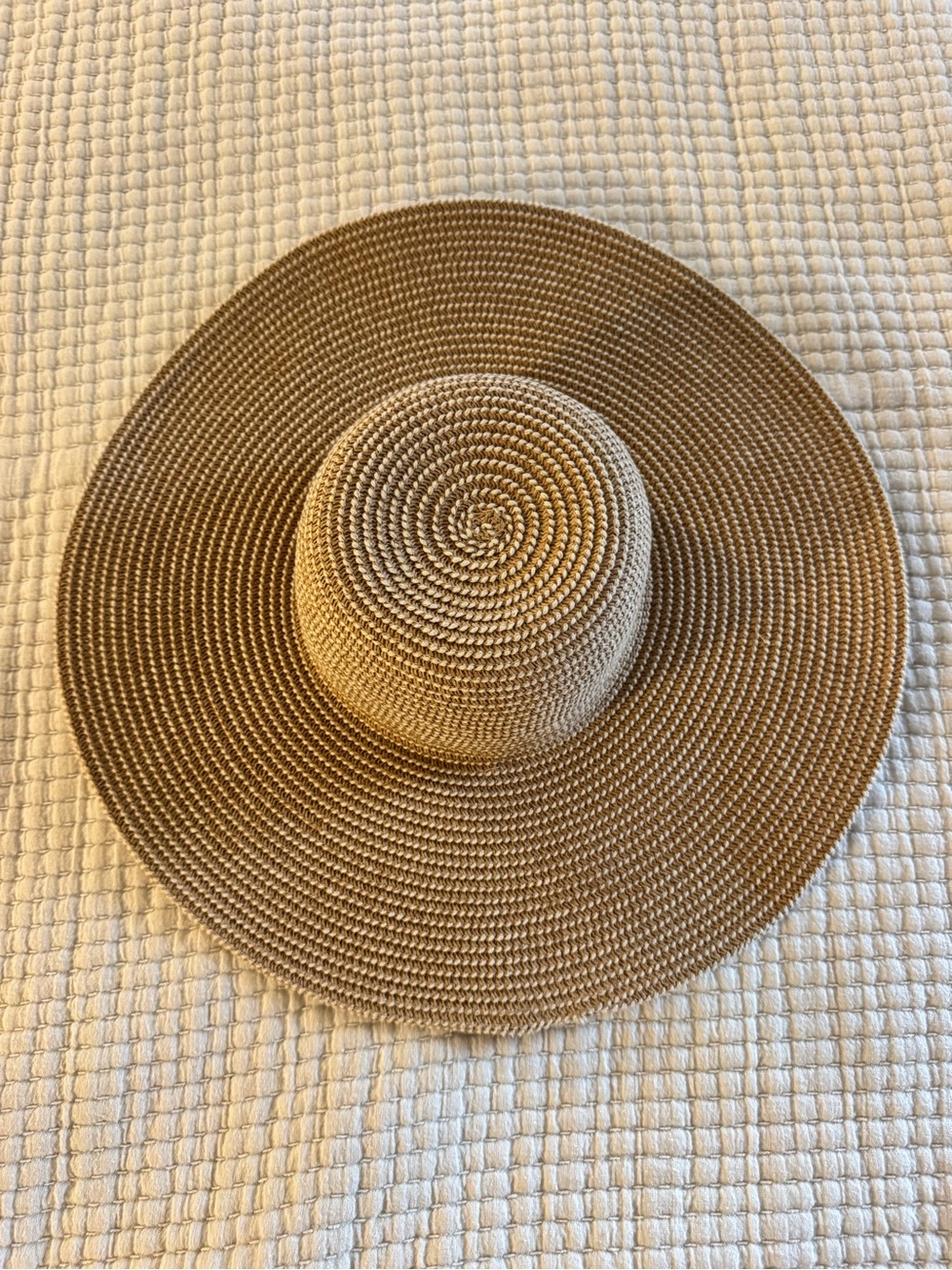 a new day Tan Woven Straw Sun Hat
